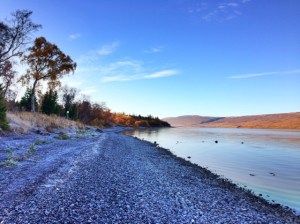 Lake Lagarfljot at the time of the filming of the French-Canadian episode.